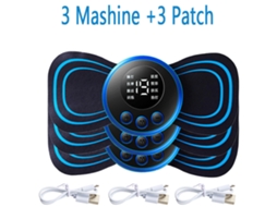 Massageador De Pescoço Elétrico Ems Com Tela Lcd De 4 Peças, Adesivo Cervical Para Costas, 8 Modos, Estimulador Muscular De Pulso, Aquaforge