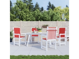 Vidaxl Almofadões Lombares P/ Cadeiras De Jardim 4pcs Oxford Vermelho