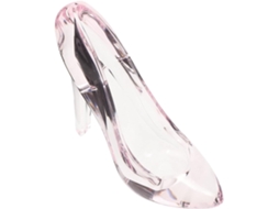 Elegante Estatueta De Sapatinho De Princesa Para Decoração De Interiores, Em Acrílico Rosa Claro.