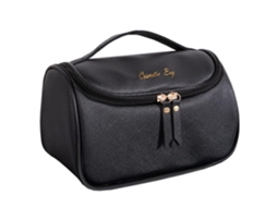 Bolsa De Maquiagem Bolsas De Cosméticos Bolsa Grande E Profunda Organizadora De Viagem Bolsas À Prova D'Água Preta ZMDECQNA