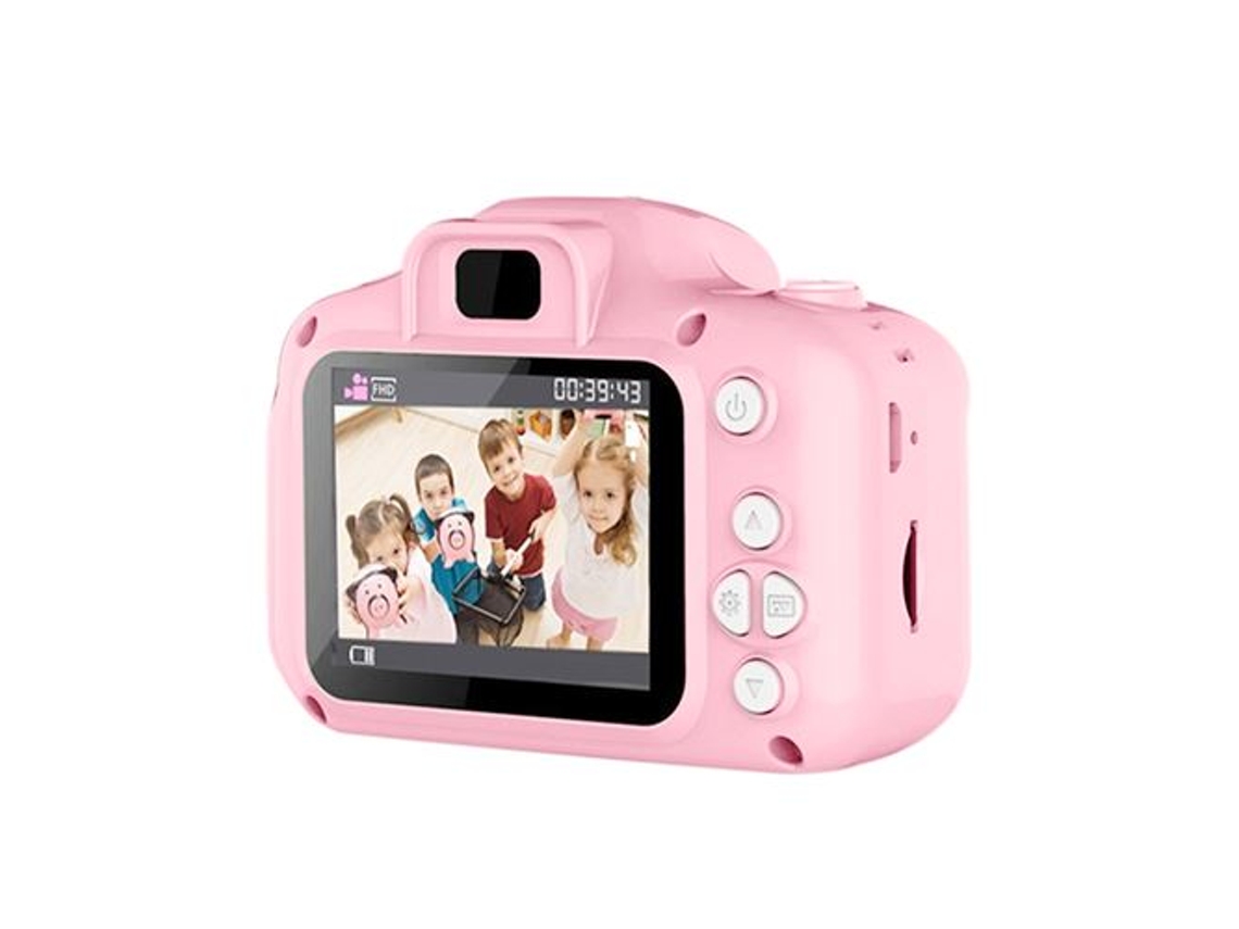 Câmera Digital Infantil Com Carregamento Usb Rosa Brilvibera