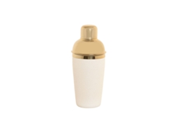 Coqueteleira Home Esprit Branco Dourado Aço Inoxidável Alumínio 9,5 X 9,5 X 22 Cm