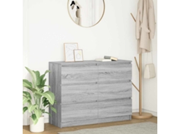 Vidaxl Aparador 100x35x76 Cm Derivados De Madeira Cinzento Sonoma
