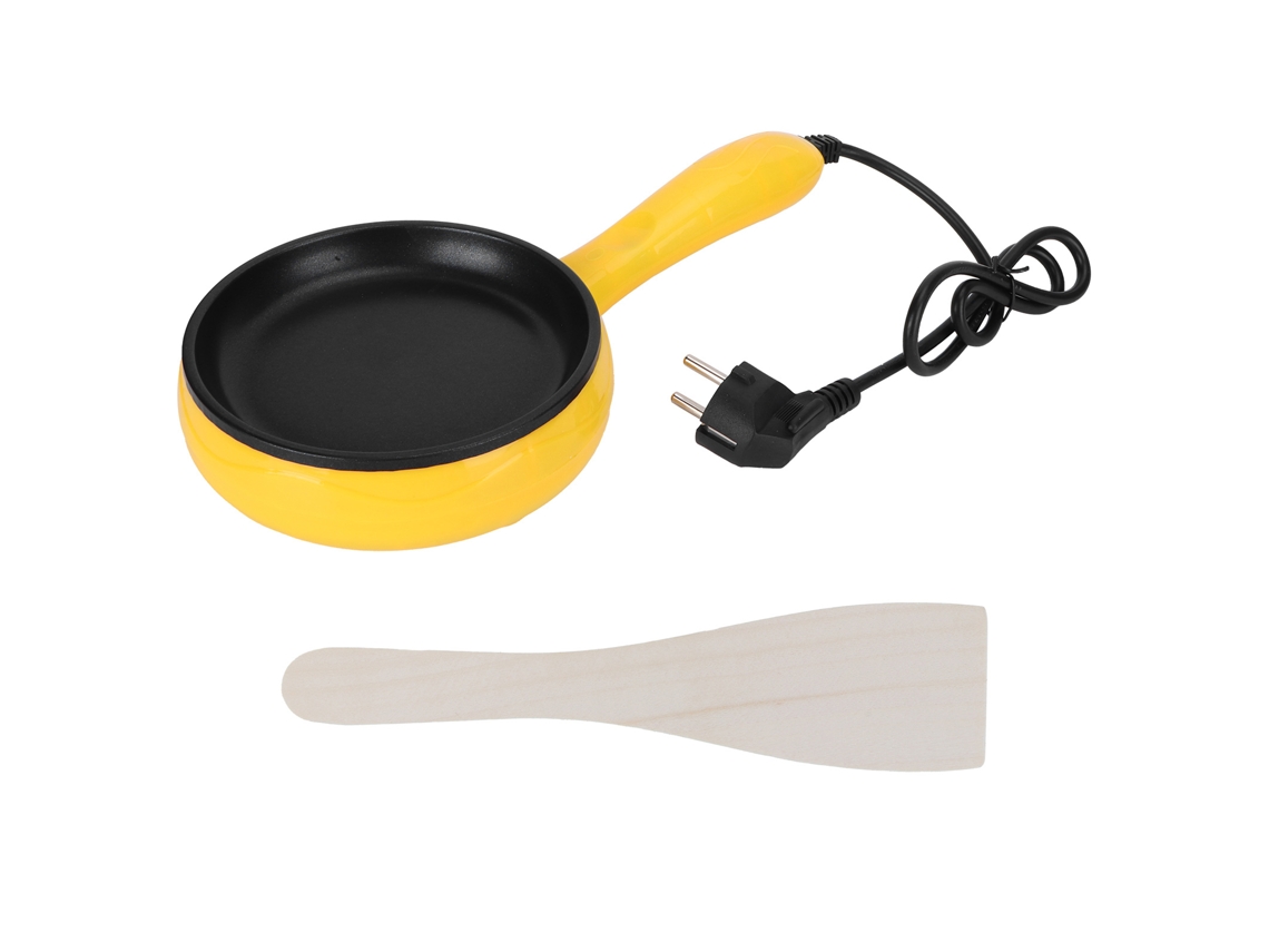 Panela de fritar mini de 350W, antiaderente, com espátula de madeira, para ovos, panquecas, steak | S/MARCA