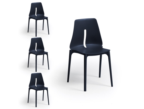 Conjunto 4 Cadeiras Oblong Petróleo Tensai Furniture