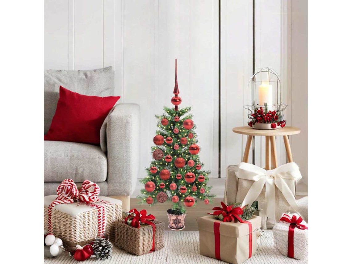 Vidaxl Árvore De Natal Com 150 Leds Com Suporte Verde 90 Cm Pe