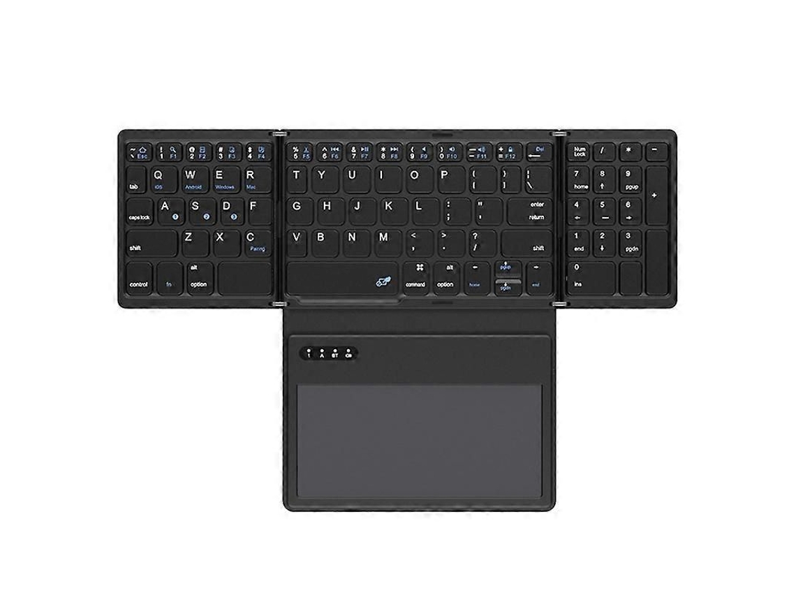 Teclado Bluetooth Sem Fio em Couro com Touchpad TAISHENGDA