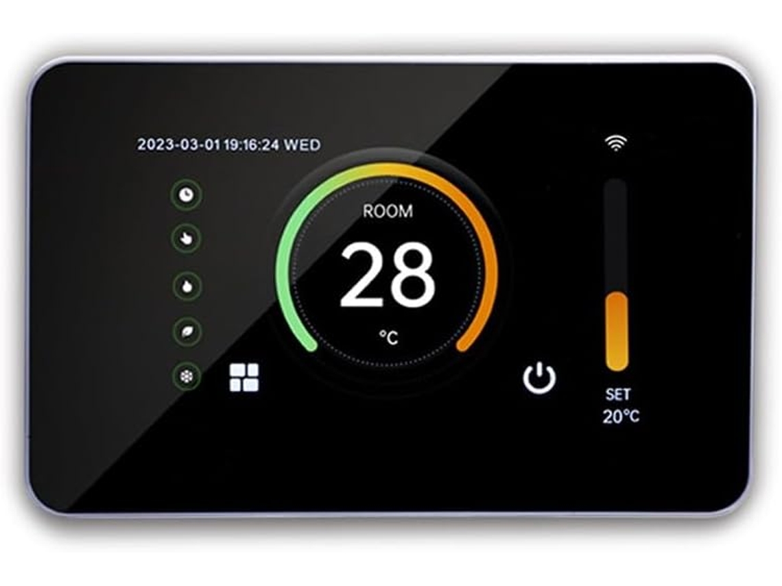 Termostato Inteligente Programável Para Wi-fi Com Controle De Voz E Tela Lcd.