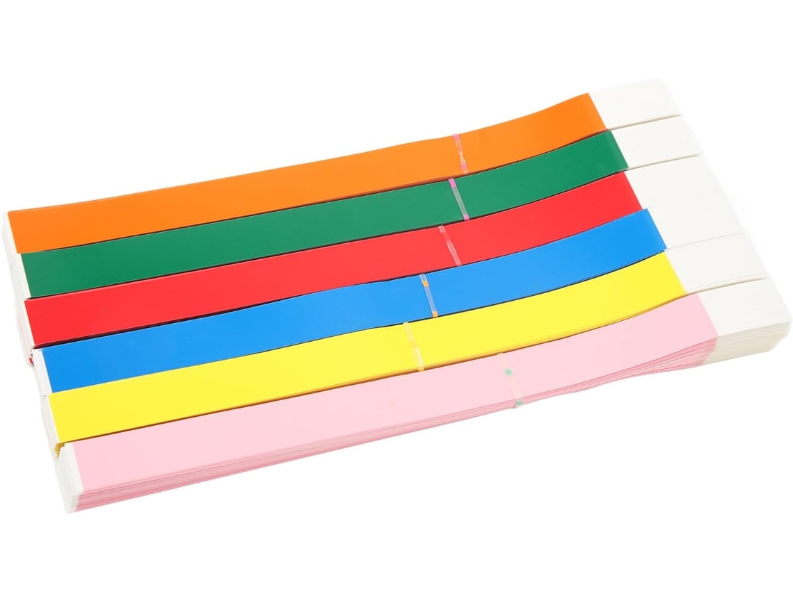 Conjunto De 600 Pulseiras Coloridas, Adesivas E Confortáveis De Papel Sintético Para Shows, Festivais De Música, Festas