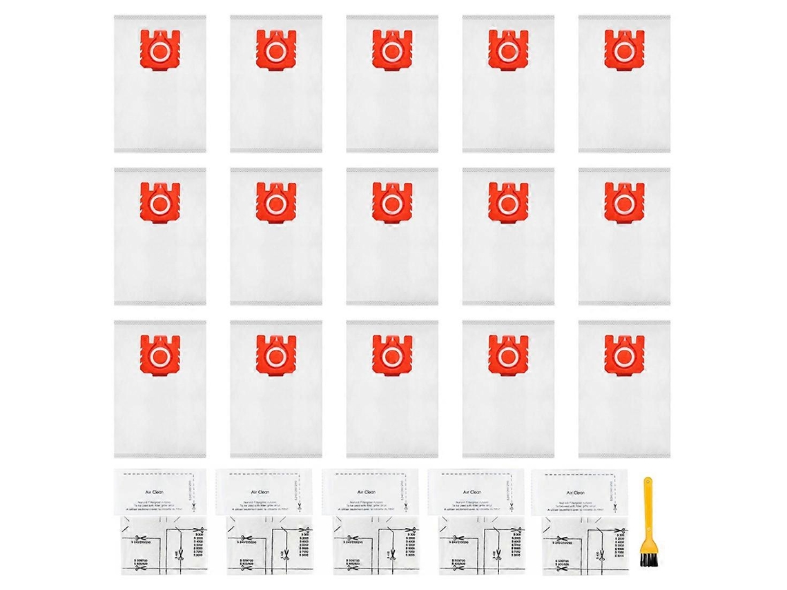 Pacote Com 26 Sacos Para Aspirador De Pó 3d Airclean Fjm, Compatíveis Com Os Modelos Miele Fjm C1, C2 E S241.