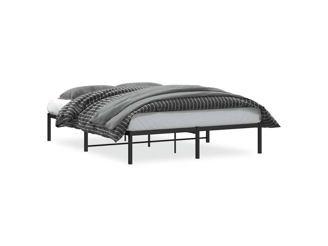 Estrutura de Cama 160x200 Cm Metal Preto MAISON EXCLUSIVE