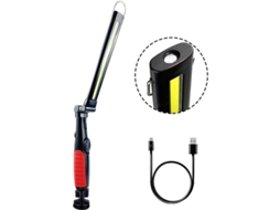 Linterna De Trabajo Cob Recargable Plegable Con Base Magnética Y Gancho Led 600lm