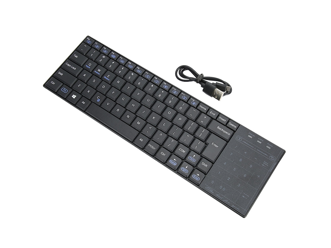 Teclado Bluetooth LAXISCREED (com Função de Mouse Táctil, Compatível com Três Sistemas)