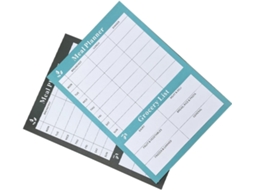 2 Peças Cahier De Planification Des Repas Hebdomadaire