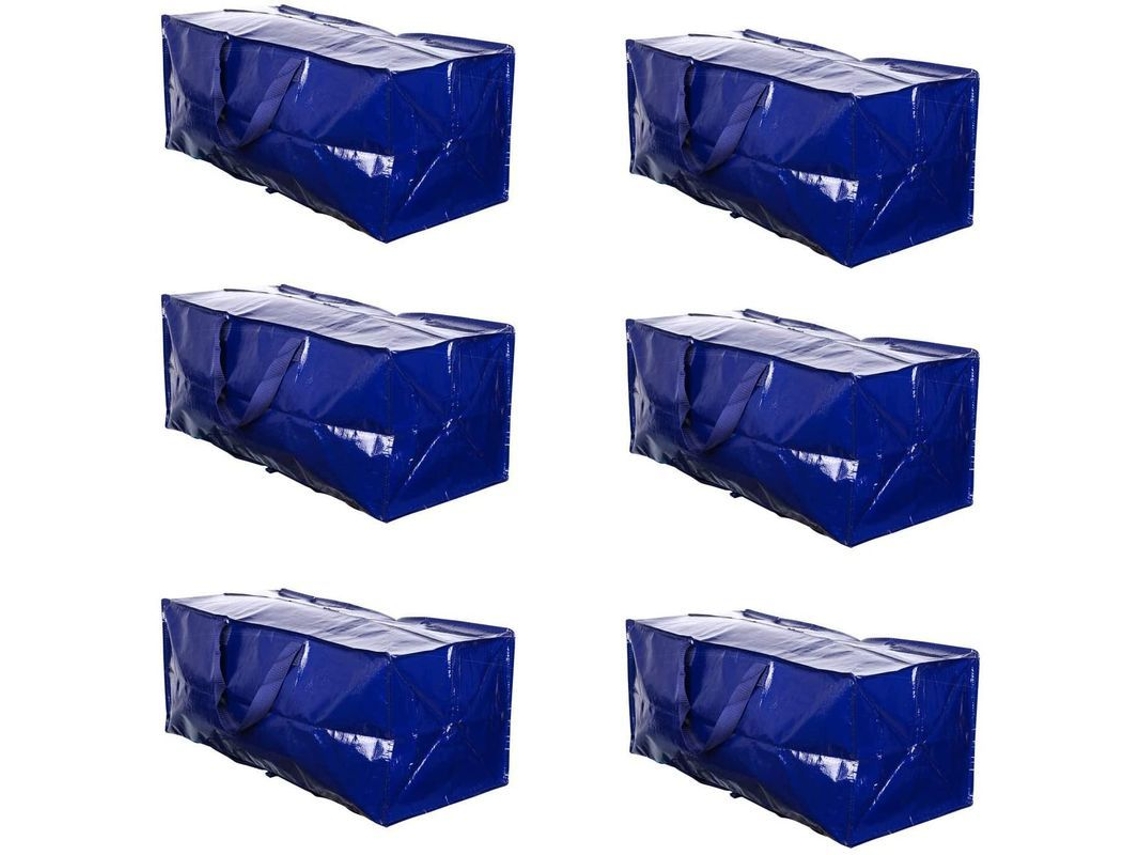 Bolsas De Mudança Extragrandes Resistentes Com Alças De Mochila E Alças Compatíveis Com Carrinho Ikea Frakta Azul, Pacote De 3