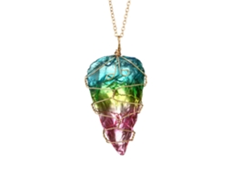 Colar De Pedra Artificial Luxuosa Colorida Para Decoração Festiva