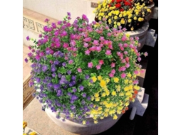 Conjunto de 12 flores de Lótus vermelha artificial para decoração
