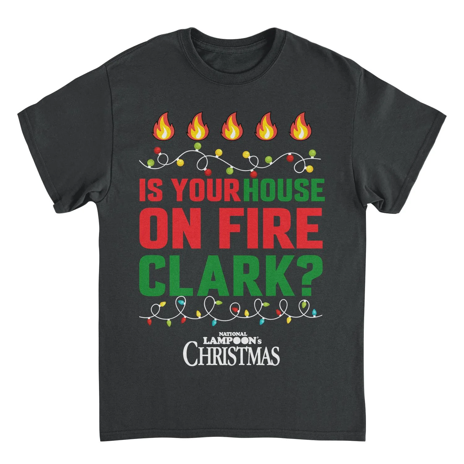 Unisex Adult T-shirt Rockinstone National Lampoon's Christmas Vacation House On Firesizem