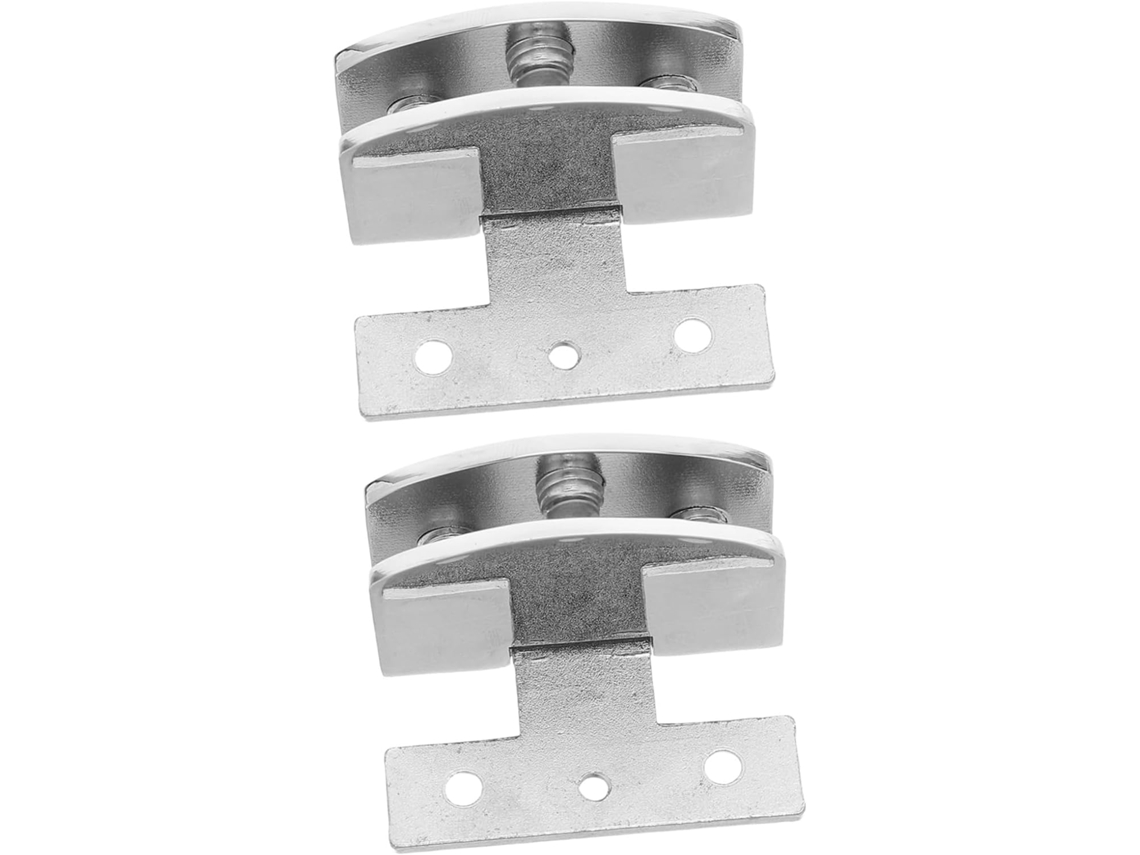 Dobradiças Para Porta De Vidro, 2 Peças, Aço Prateado, Universal, Com