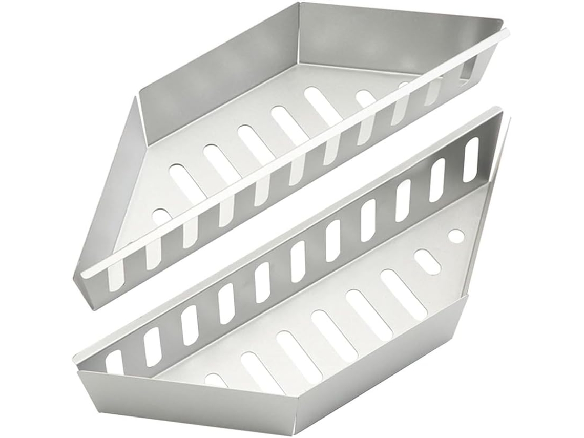 Porta Em Aço Inoxidável, Recipiente Para Cestos De Grelhar Com Briquetes De Carbono Moldados (2 Peça Gokoco