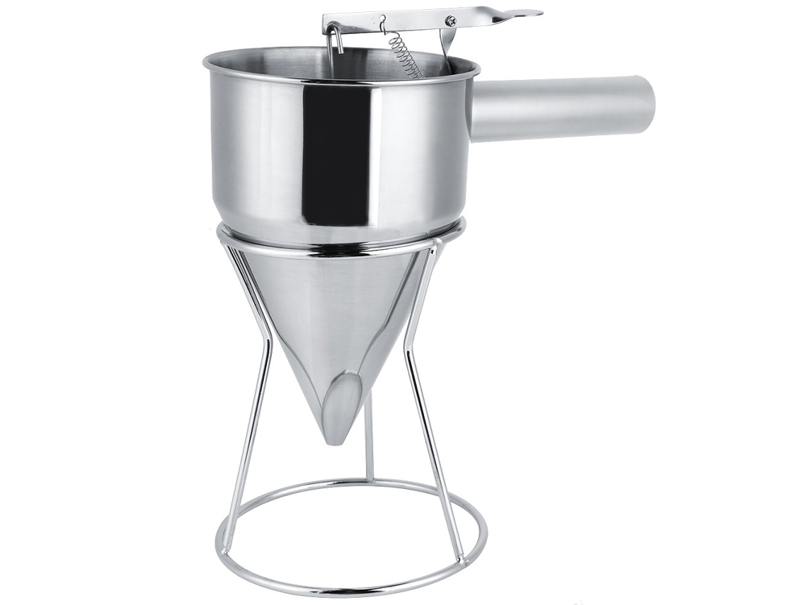 Funil De Aço Inoxidável Com Suporte, Fabricação Bolas Polvo, Ferramenta Cozinha