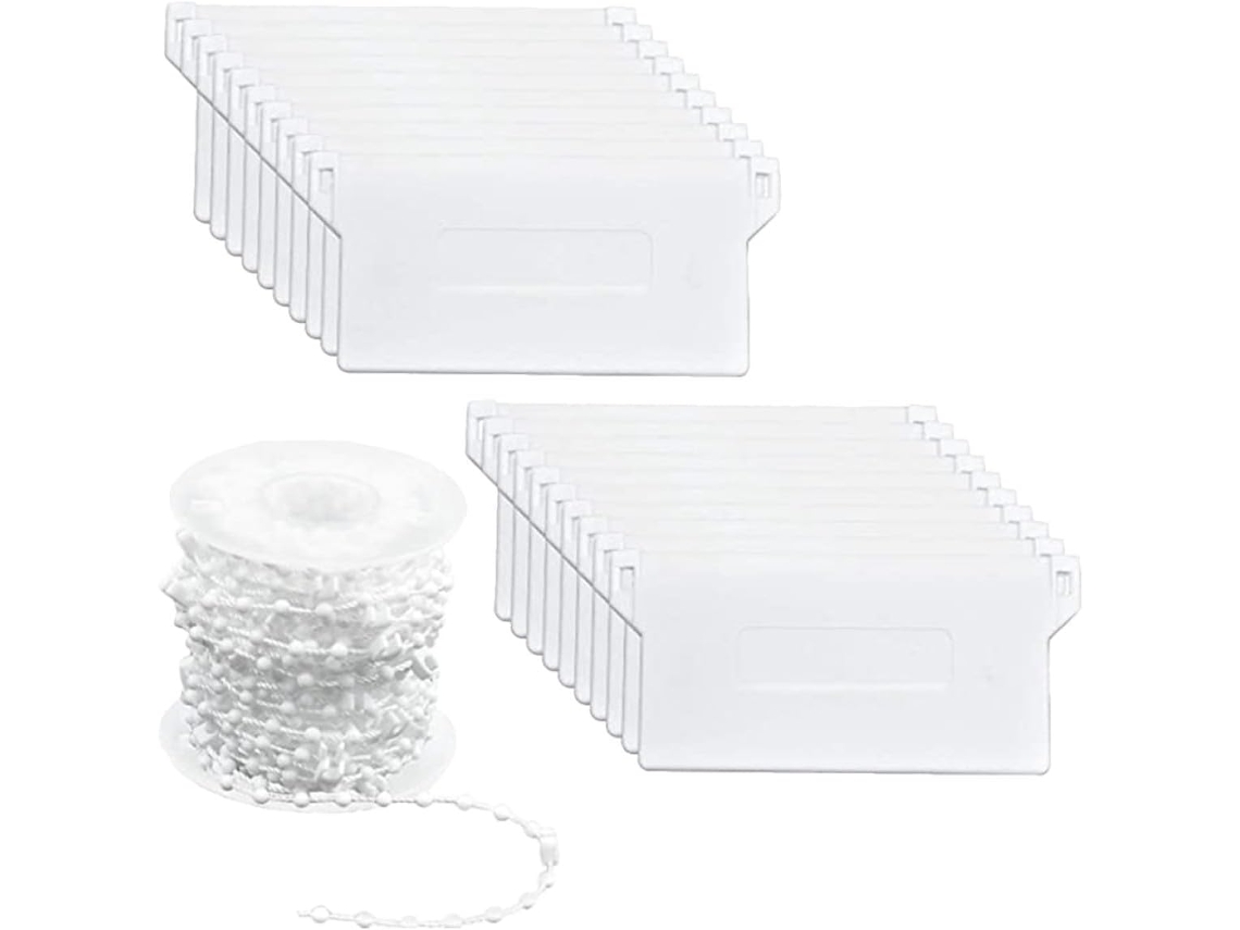 Conector E Corrente Inferior Stobaza Para Persianas Verticais, Placa De Base Plástico, Conjunto De 20 Peças Para