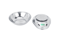 Balança De Cozinha Digital Eletrônica Portátil De 5 Kg/1 G Em Aço Inoxidável Com Tigela. Aquaforge