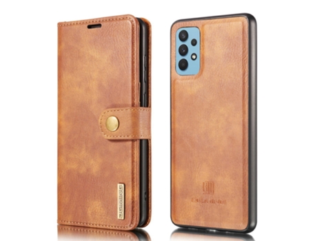 Capa Destacável Version Para Samsung Galaxy A32 Dg.ming Pele Sintética Castanho
