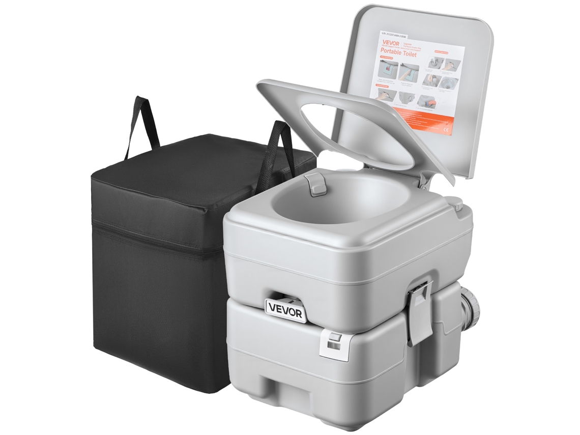 Sanita Portátil com Descarga VEVOR, Capacidade de 20L, Ideal para Campismo e Trail