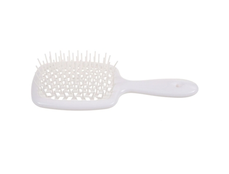 Escova desembaraçadora branca premium Superbrush para cuidados capilares profissionais Janeke