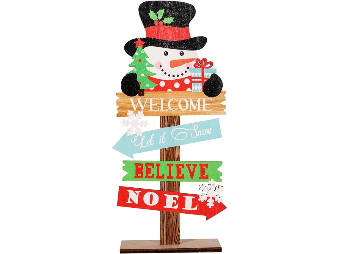 Placa De Natal De Madeira Para Mesa | Centro De Mesa |