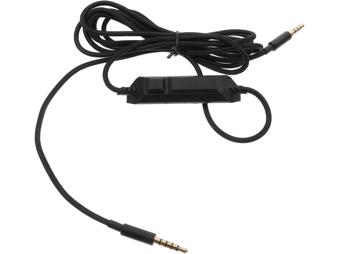 Cabo de Áudio com Controle Silencioso Embutido, Compatível com Headsets Gamer e Entrada Auxiliar. SFUSHOS