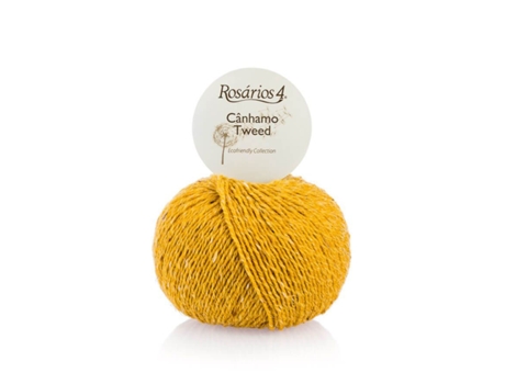 Fio de La ROSARIOS 4 Canhamo Tweed 50G Amarelo 07