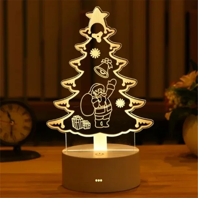 Luminária Led 3d em Acrílico, Pode Ser Usada como Luz Noturna Ou para Decoração de Casa. MDUG (luz Quente)