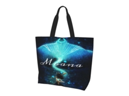 Cartoon Moana Totes Bag Compras Bolsas de Ombro para Mulheres Dobrável Trabalho de Viagem Grande Reutilizável Portátil Bolsa de Compras GOKOCO