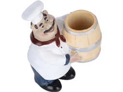 Estatua De Chef De Resina Para Holder De Palillos Decoración Cocina Oficina Hogar Estilo Rústico Retro 7x8x11cm