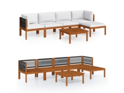 Garden Lounge Set, Garden Lounge Sets Vidaxl Branco Madeira De Acácia (n/a)