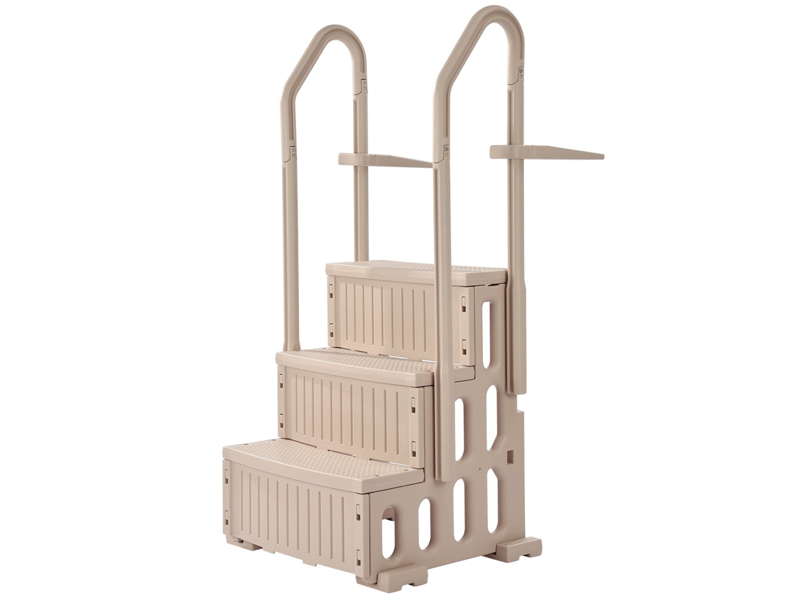 Escada Para Piscina Vevor Com 3 Degraus E 2 Corrimãos 1500 X 820 X 670 Mm