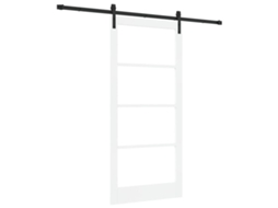 Porta Deslizante Com Kit De Hardware Vidaxl Branco Madeira De Pinho Maciça