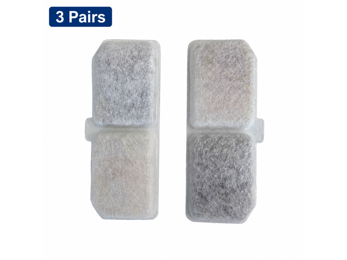 Filtro Reposição Bebedouro Pet Gato Cão 6 Peças Purificação Profunda Remoção Odores Troca Rápida