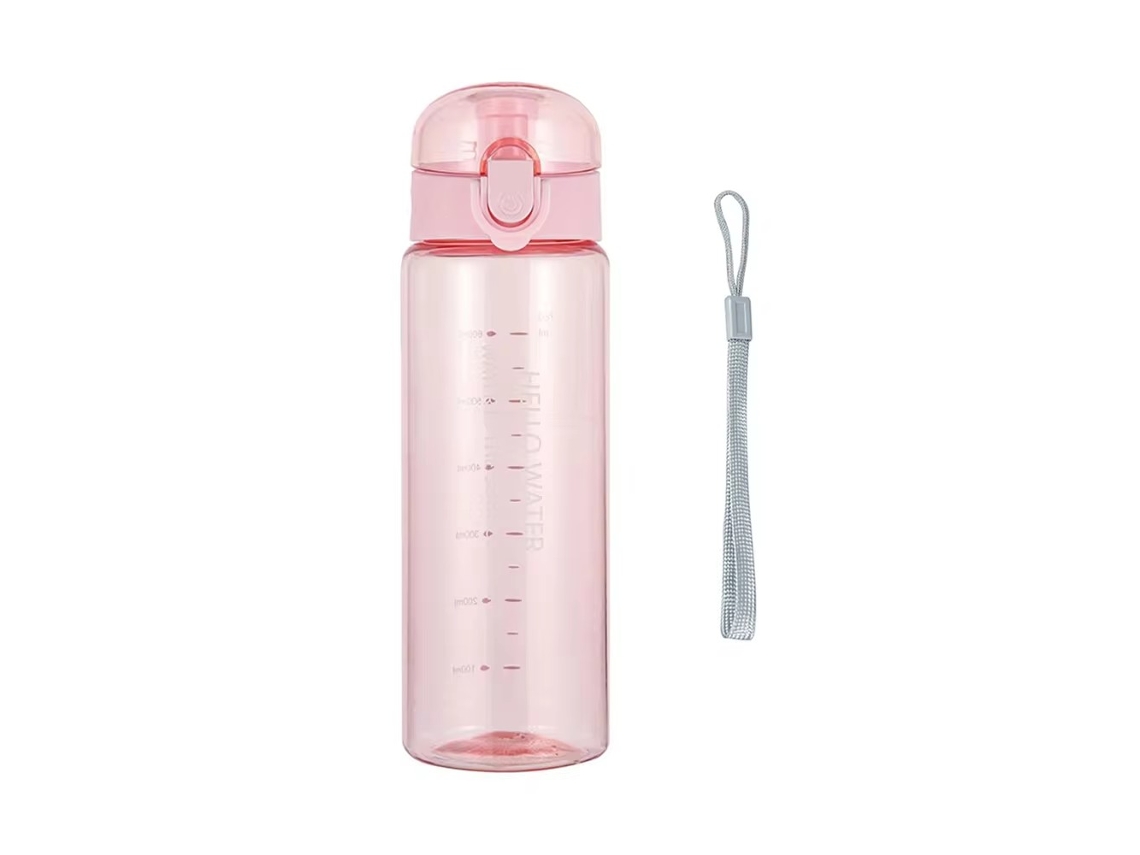 Garrafa de Água Esportiva Reutilizável de 780ml com Tampa Resistente a Impactos e Alça Anti vazamento. MDUG (rosa)