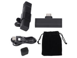 Aetheria microfone Lavalier Sem Fio Clip On Omnidirecional Condenser para Youtube Podcast Type c