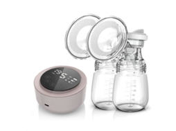 Conjunto de bomba de óleo elétrica BRILVIBERA com revestimento em tecido e lã sensíveis ao toque, carregamento USB, livre de BPA, 2 peças, rosa (não especificado)