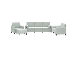 Sofa Set, Sofa Sets Vidaxl Cinzeto Veludo (n/a)