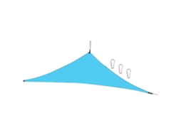 Tenda de Sombra Triangular Impermeável 210t Poliéster Resistente ao UV para Jardim Terraço Quintal
