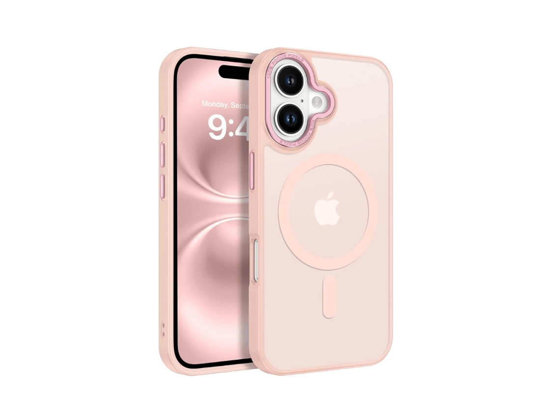 Capa Para Iphone 17 - Capa Fosca Magsafe - Rosa