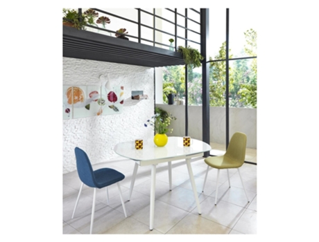 Mesa Extensível Kyoto Four em Vidro Temperado Branco Até 180Cm SOLOLED