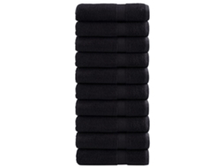 Vidaxl Toalhas De Mãos Premium Solund 10 Pcs 50x100 Cm 600 Gsm Preto