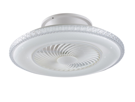 Plafon Led Borea 40W com Corte de Diamante com Ventilador de 3 Velocidades com Wi-Fi Inteligente e Controle Remoto