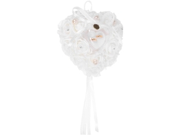 Almofada Para Alianças Em Formato De Coração Nuobesty Decorada Com Rosas Para Pedido De Casamento.